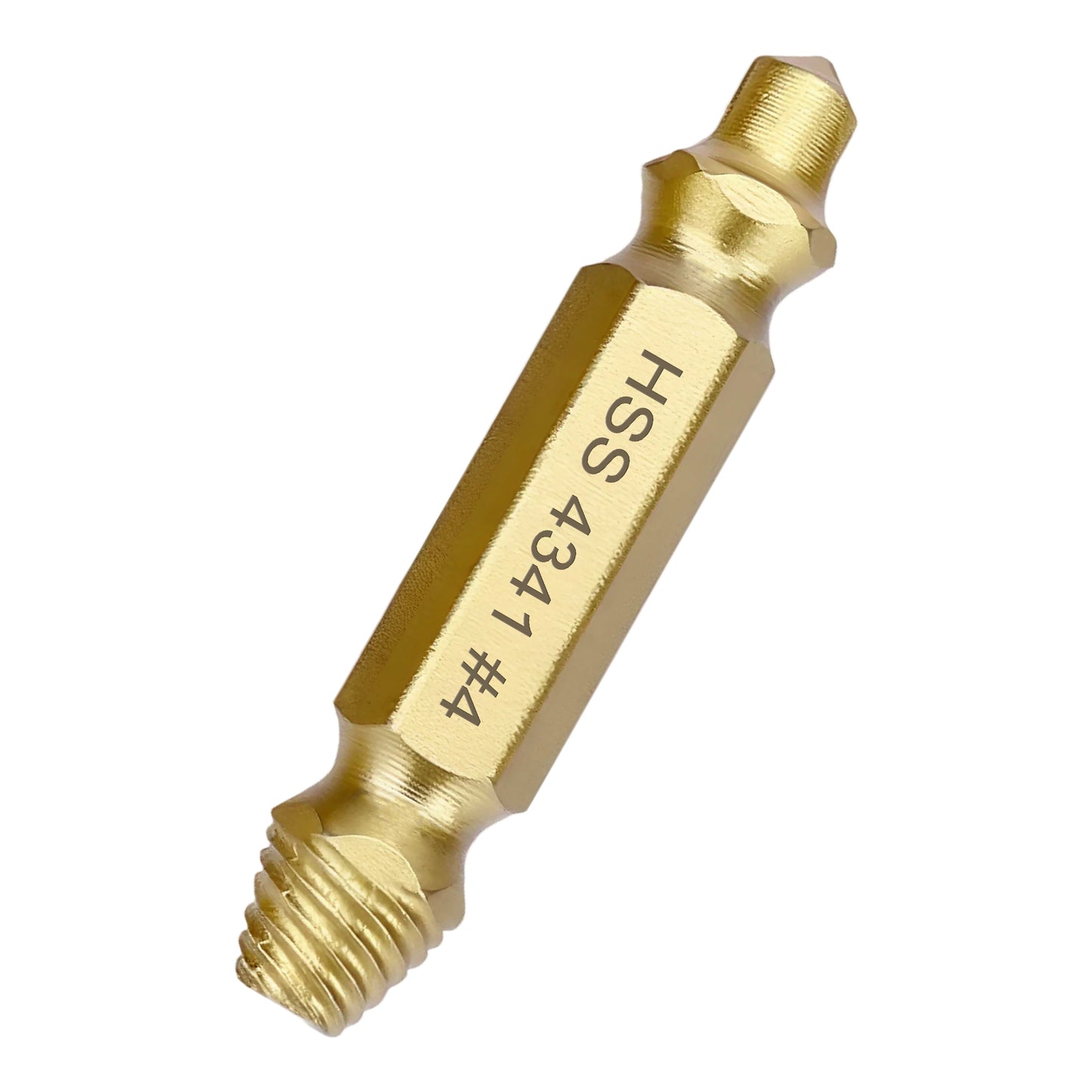0.24 inch (6.1 mm) Screw Extractor, 4341 HSS Titanium-Coated, for Stripped, Broken, Rusted Screws