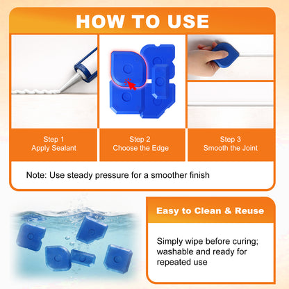Instructions on how to use a sealing tool with steps and images of application.