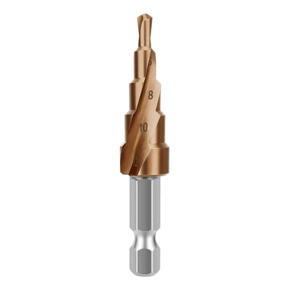 HSS M35 Cobalt Step Drill Bit 5-Step Hex Shank 4-12mm for Metal Stainless Steel Wood