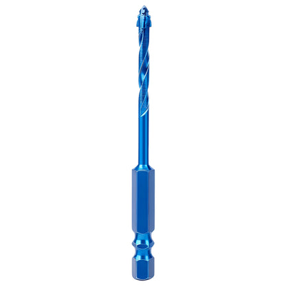 Blue drill bit on a white background