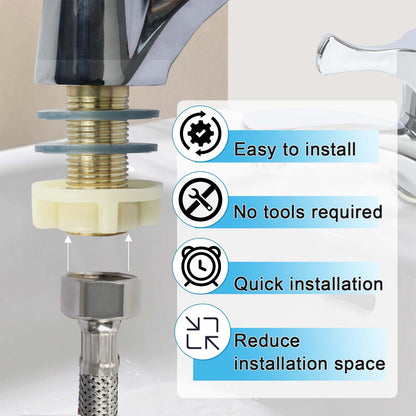 Zinc Alloy Single Cold Desktop Faucet with 3/8" NPT Hose, Quick-Open Brass Valve Core