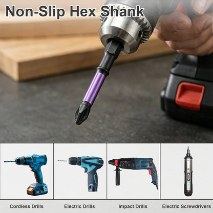 D1 PH2 Screwdriver Bit, 1/4" Hex Shank, Compatible with Cordless, Impact & Electric Drills, Screwdrivers