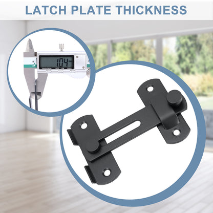 Black Stainless Steel Barn Door Latch (Side-Hinged)