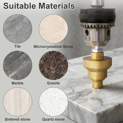 Diamond M10 Step Chamfer Bit, Works on Tile, Marble, Granite, Quartz, Sintered Stone