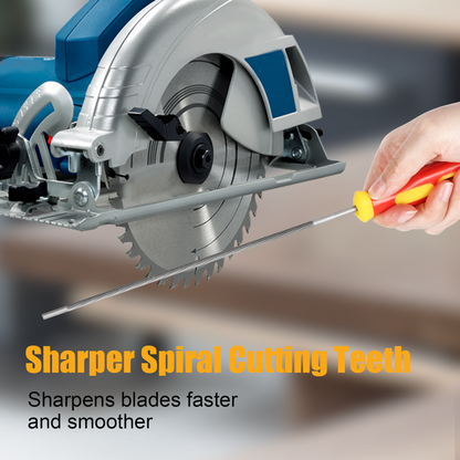 Chainsaw File Set, 3pcs Round Sharpening Files 3/16", 7/32", 5/32" with Handle