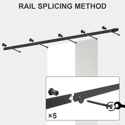 Black Carbon Steel Shed Door Track, 2 Meters