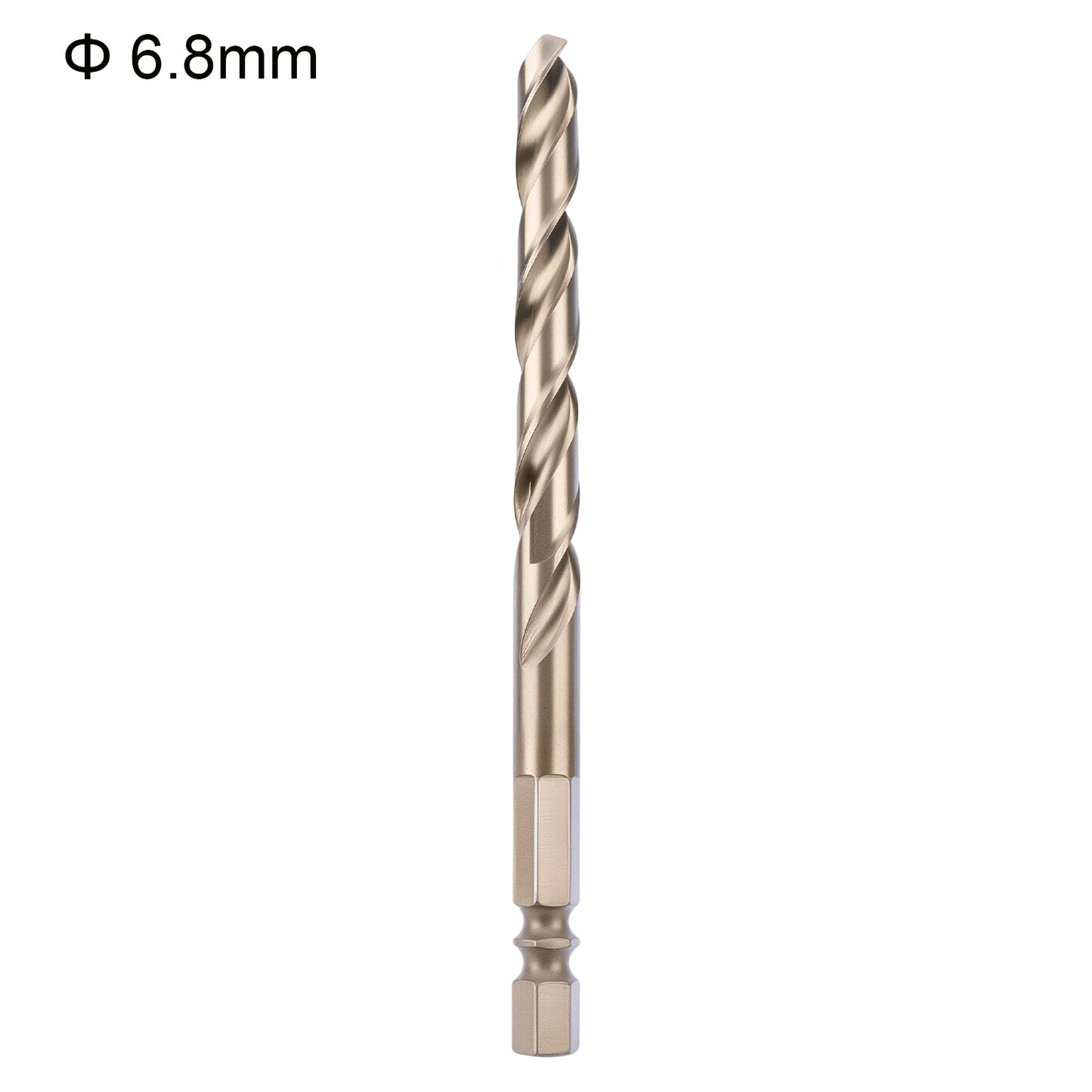 Drill bit with a size of 6.8mm on a white background