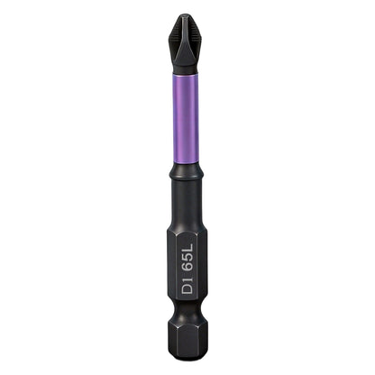 65mm D1 PH2 Impact Screwdriver Bit, Magnetic Cross Head, Anti-Slip Hex Shank for Drill/Driver