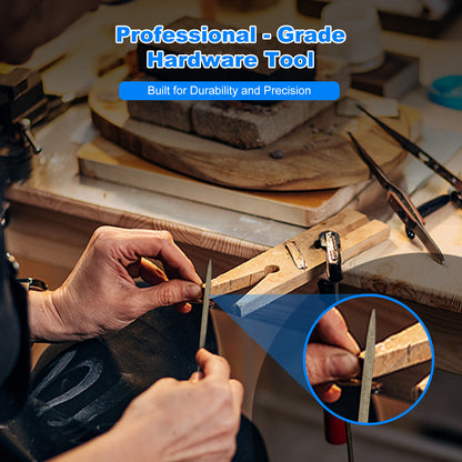 6-Piece Needle File Set, Alloy Steel Mini Files for Metal, Wood, Plastic, 6 Shapes