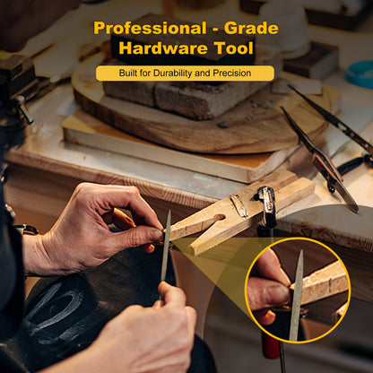 6-Piece Needle File Set, Alloy Steel Mini Files for Metal, Wood, Plastic, 6 Shapes