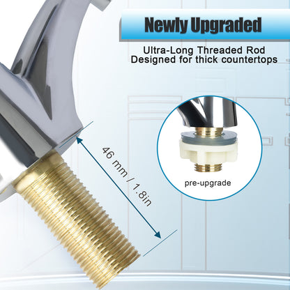 Zinc Alloy Single Cold Desktop Faucet with 3/8" NPT Hose, Quick-Open Brass Valve Core