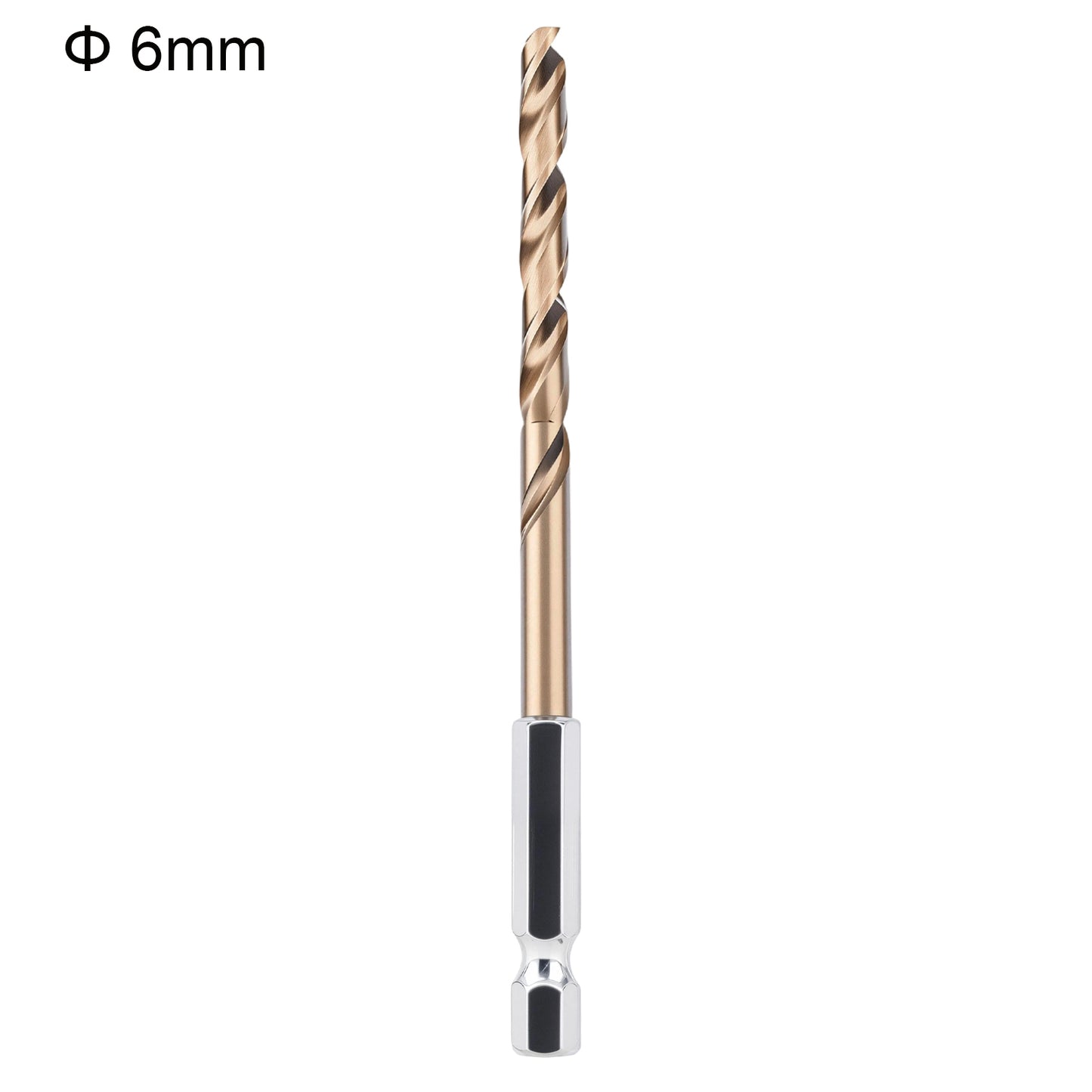 Drill bit with a diameter of 6mm on a white background