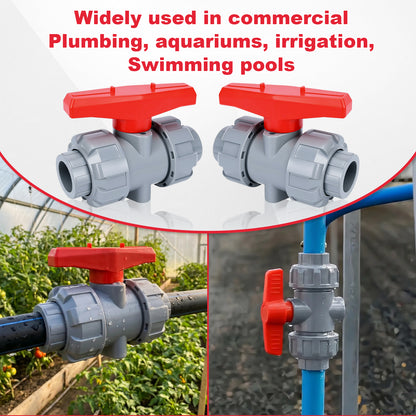 CPVC Ball Valve with Dual Swivel Connections, Swivel Water Valve, Plastic Valve for PVC Pipe