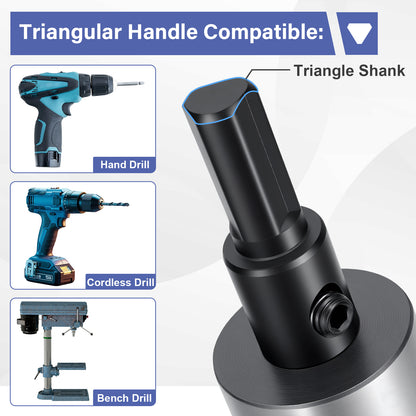 Triangle Shank HSS Hole Saw - Compatible with Hand Drill, Cordless Drill & Bench Drill Press