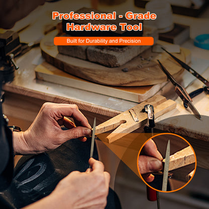 6-Piece Needle File Set, Alloy Steel Mini Files for Metal, Wood, Plastic, 6 Shapes