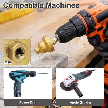 Diamond M10 Step Chamfer Bit, Compatible with Angle Grinders & Power Drills