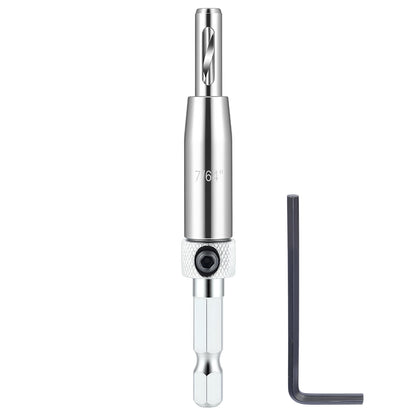 HSS self-centering drill bit 7/64 inch with 1/4 inch hex shank for accurate hardware installation drilling