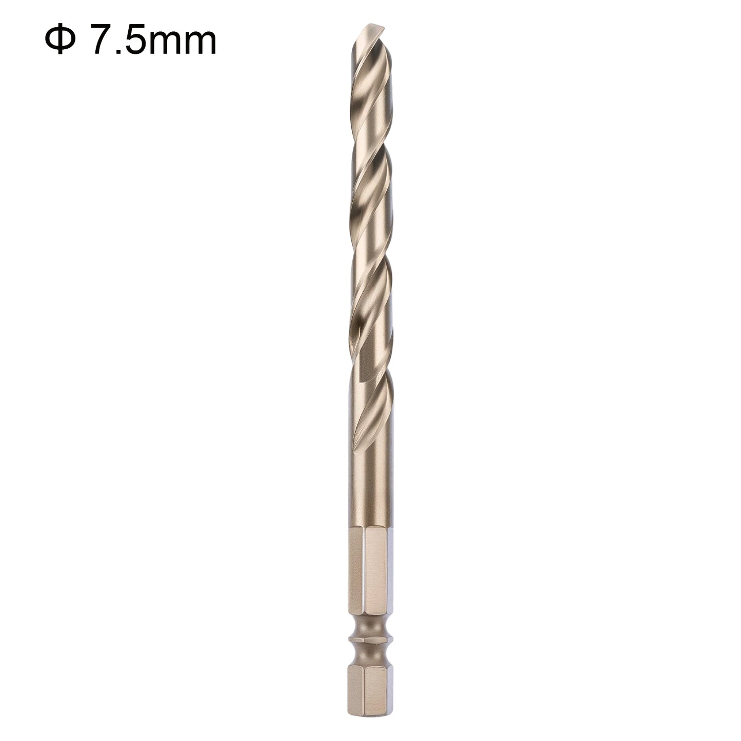 Drill bit with a diameter of 7.5mm on a white background