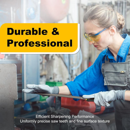 Metal File Set, 3pcs 8" Carbon Steel, Flat/Half-Round/Round Shapes