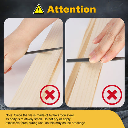 6-Piece Needle File Set, Alloy Steel Mini Files for Metal, Wood, Plastic, 6 Shapes