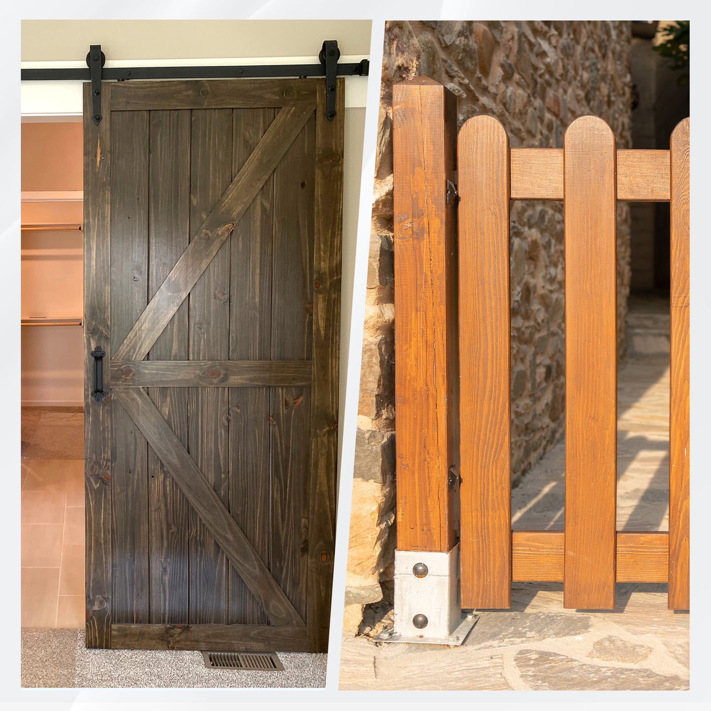Right-Angle L-Shaped Black Stainless Steel Barn Door Latch