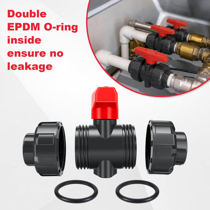 UPVC Double-Ended Ball Valve, Screw-On Water Valve, Plastic Valve for PVC Pipe