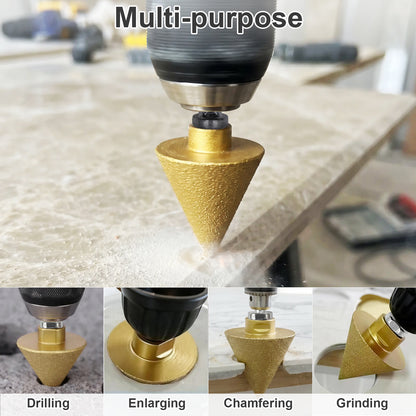Multi-Purpose Diamond Chamfer Bit, for Drilling, Enlarging, Chamfering, Grinding Tile & Stone