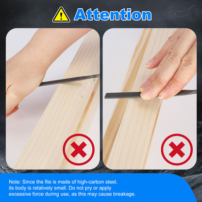 6-Piece Needle File Set, Alloy Steel Mini Files for Metal, Wood, Plastic, 6 Shapes