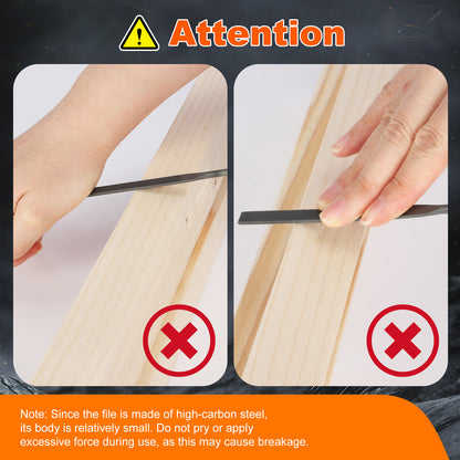 6-Piece Needle File Set, Alloy Steel Mini Files for Metal, Wood, Plastic, 6 Shapes