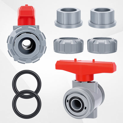 CPVC Ball Valve with Dual Swivel Connections, Swivel Water Valve, Plastic Valve for PVC Pipe