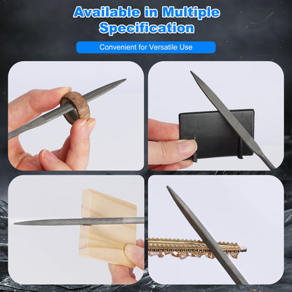 6-Piece Needle File Set, Alloy Steel Mini Files for Metal, Wood, Plastic, 6 Shapes