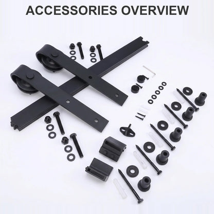 Black Carbon Steel Shed Door Track, 2 Meters