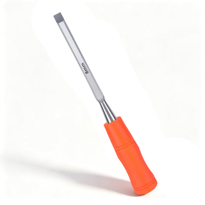 8mm High Carbon Steel Wood Chisel, Durable Ergonomic Handle with Strike Cap for Softwood Hardwood Laminated Wood Cutting