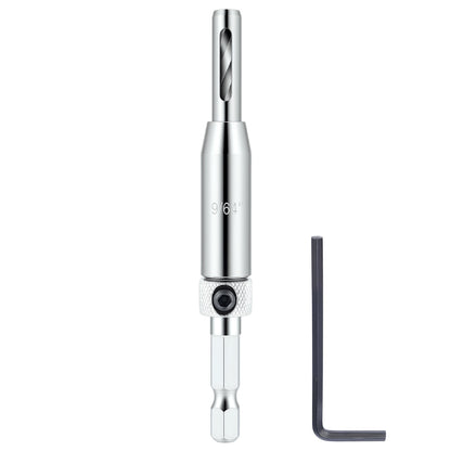 HSS self-centering drill bit 9/64 inch with 1/4 inch hex shank for clean and precise drilling in wood and plastic