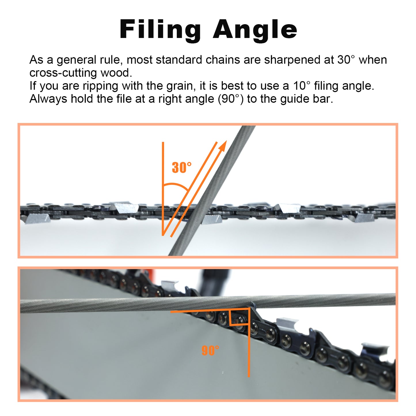 Chainsaw File Kit 9pcs, Round Files 5/32" 3/16" 7/32", Guide, Gauges & Wood Handle