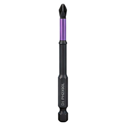 90mm D1 PH2 Impact Screwdriver Bit, Magnetic Cross Head, Anti-Slip Hex Shank for Drill/Driver