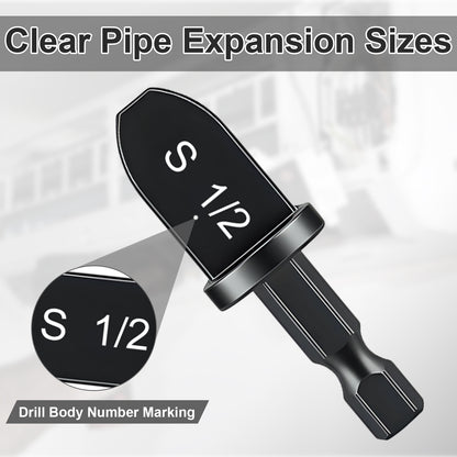 Black drill bit with 'S 1/2' marking on a gray background