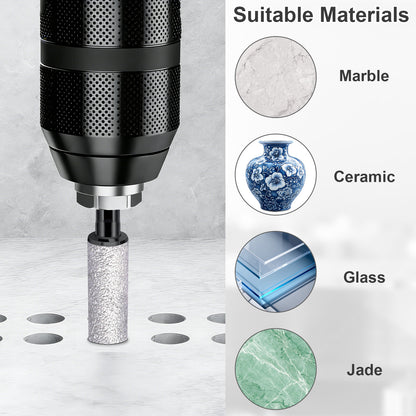 4-Piece Diamond Core Drill Bit Set & Singles (1/4" to 1/2") | All-Grit for Tile, Stone, Glass