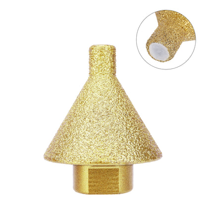 38mm M10 Diamond Chamfer Bit with Cooling Wax for Tile, Marble, Granite, Angle Grinder Use