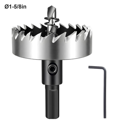 HSS 4241 Hole Saw Kit, Triangle Shank Drill Bit Set for PVC, Wood, Iron & Aluminum