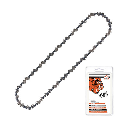 Replacement Chainsaw Chain, Semi Chisel Saw Chain with Heat-Treated Steel for Mini Chainsaws