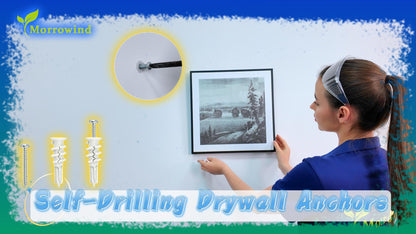 Self-Drilling Drywall Anchors with Screws, Plastic Sheetrock Wall Anchors