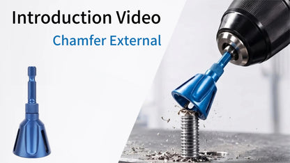 External Deburring Chamfer Tool Carbide Blade for Drill Thread Repair 25/32in & 1in