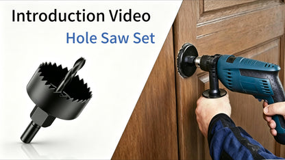 9-Piece Wood Hole Saw Kit High Carbon Steel Hole Saws for Drill Use