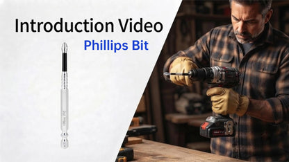 PH2 Impact Screwdriver Bits, K5 Alloy Steel, Magnetic Tips, Hex Shank, 9 Sizes