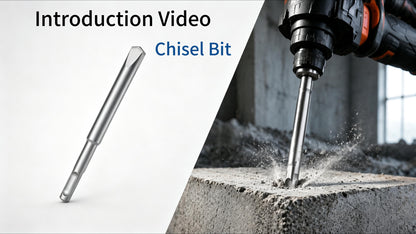 SDS Plus Pointed Carbide Chisel, 1/2in x 5.91in for Concrete & Masonry