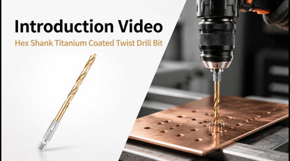 Hex Shank Titanium Coated Drill Bits, HSS Ti-Coated Twist Drill Bits for Metal Drilling, Compatible with Hand Drill & Bench Drill for Wood Aluminum Copper Iron